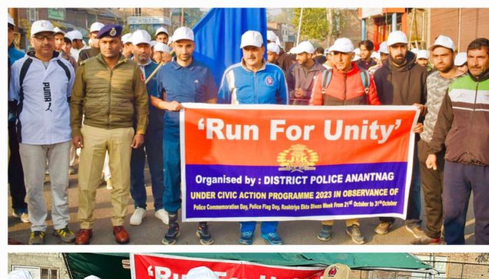 SSP Anantnag Flagged off Marathon “RUN FOR UNITY” At Anantnag