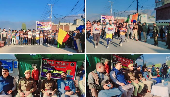 UNDER POLICE FLAG DAY WEEK 2023; GANDERBAL POLICE ORGANISED MINI MARATHON “RUN FOR UNITY” IN THE SUB-DIVISION KANGAN